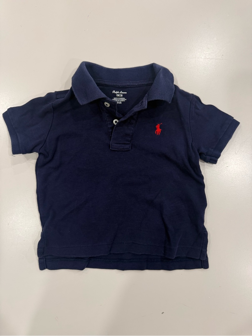 Ralph Lauren Navy Polo with Red Pony Embroidery